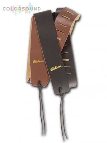 GIBSON ASGG-L020 SOFT LEATHER 2 1/2' STRAP - BROWN 