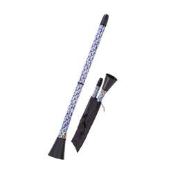 TOCA Collapsible Didgeridoo, Blue Print Large Horn with Bag-