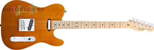 Fender Select Carved Maple Top Telecaster, Flame Maple Fingerboard, Amber