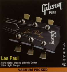 GIBSON SEG-LP9 LES PAUL PURE NICKEL WOUND .009-.042