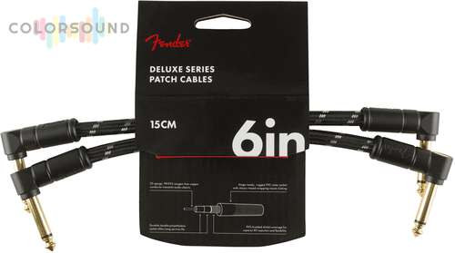 FENDER CABLE DELUXE SERIES 6" PATCHES (BOWL) BLACK TWEED