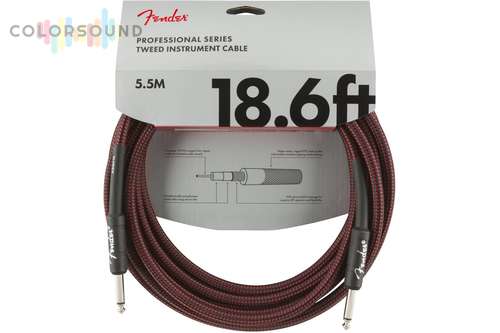 FENDER CABLE PROFESSIONAL SERIES 18.6' RED TWEED
