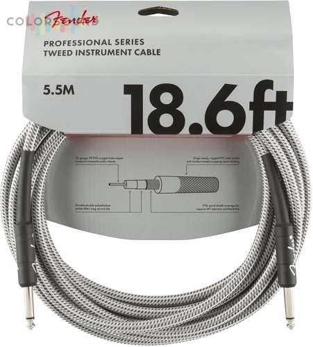 FENDER CABLE PROFESSIONAL SERIES 18.6' WHITE TWEED