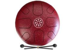 PALM PERCUSSION METAL TONGUE DRUM 8 LEAFS SPOT RED DOFF