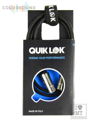 QUIK LOK S165-1BK Midi cable - Black - 1.0m (5P DIN connector - 5P DIN connector)