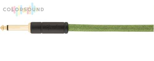 FENDER 18.6' ANGLED FESTIVAL INSTRUMENT CABLE PURE HEMP GREEN