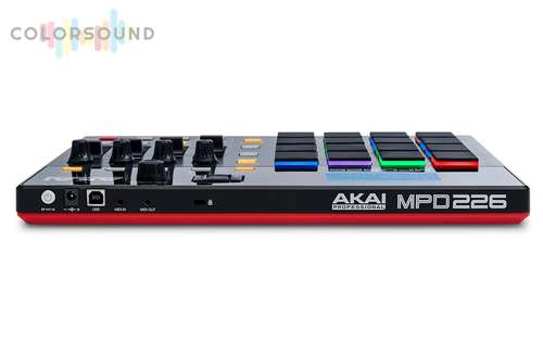 AKAI MPD 226 Class-compliant USB Pad Controller with 16 Multicolor Backlit MPC Pads, 4 Faders, 4 Kno