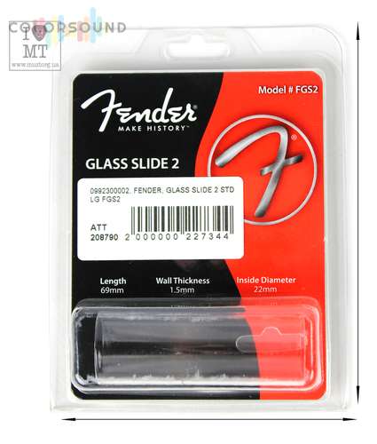 FENDER GLASS SLIDE 2 STD LG FGS2