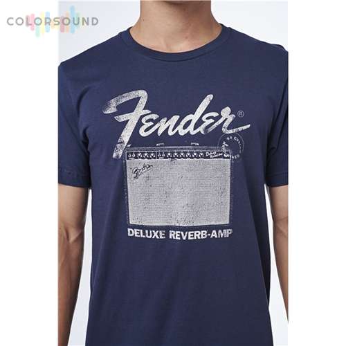 FENDER T-SHIRT DELUXE REVERB BLUE M