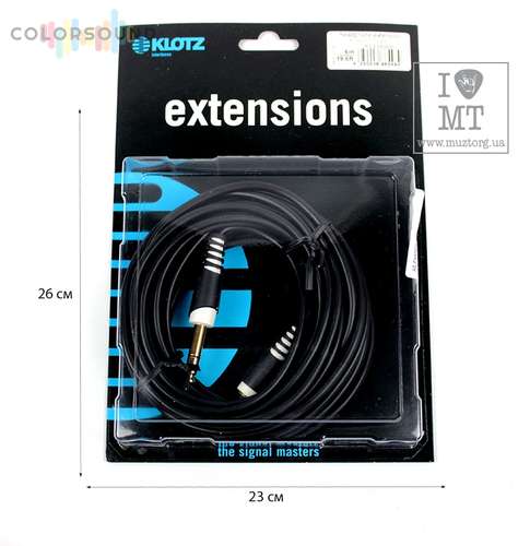 KLOTZ AS-EX6 EXTENSION CABLE BLACK 6 M