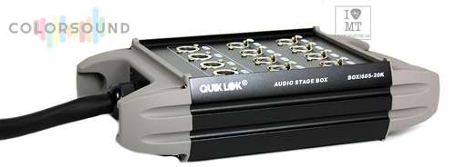 QUIK LOK BOX605-20K Stage box audio system - 20m - 8Input/4Output Balanced CH - K/series connectors
