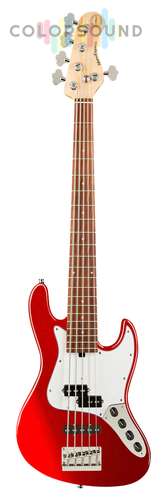 SADOWSKY MetroExpress 21-Fret Hybrid P/J Bass, Morado, 5-String (Candy Apple Red Metallic)