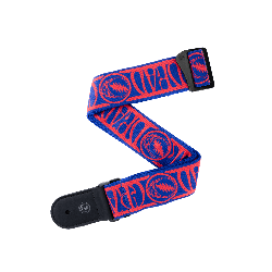 D'ADDARIO 50GD00 GRATEFUL DEAD GUITAR STRAP - Steal Your Face, Red/Blue 